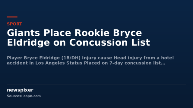Giants Place Rookie Bryce Eldridge on Concussion List
