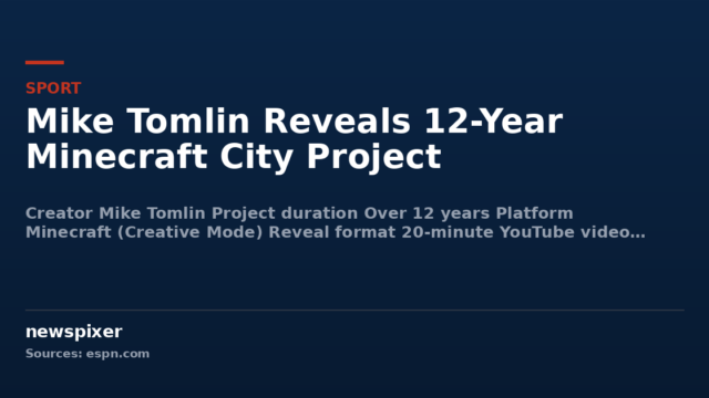 Mike Tomlin Reveals 12-Year Minecraft City Project