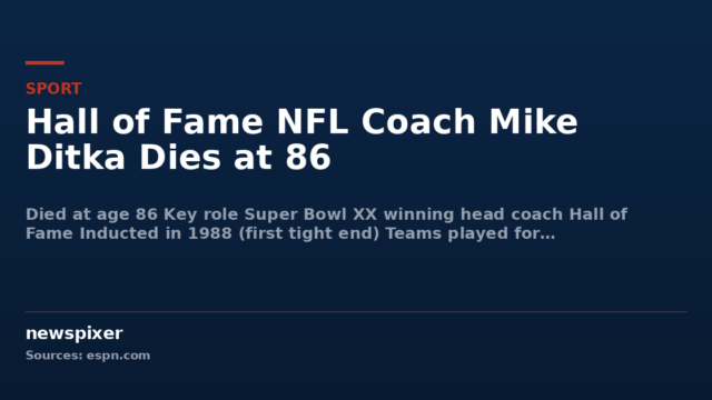 Hall of Fame NFL Coach Mike Ditka Dies at 86